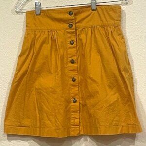 Mustard yellow skirt with buttons